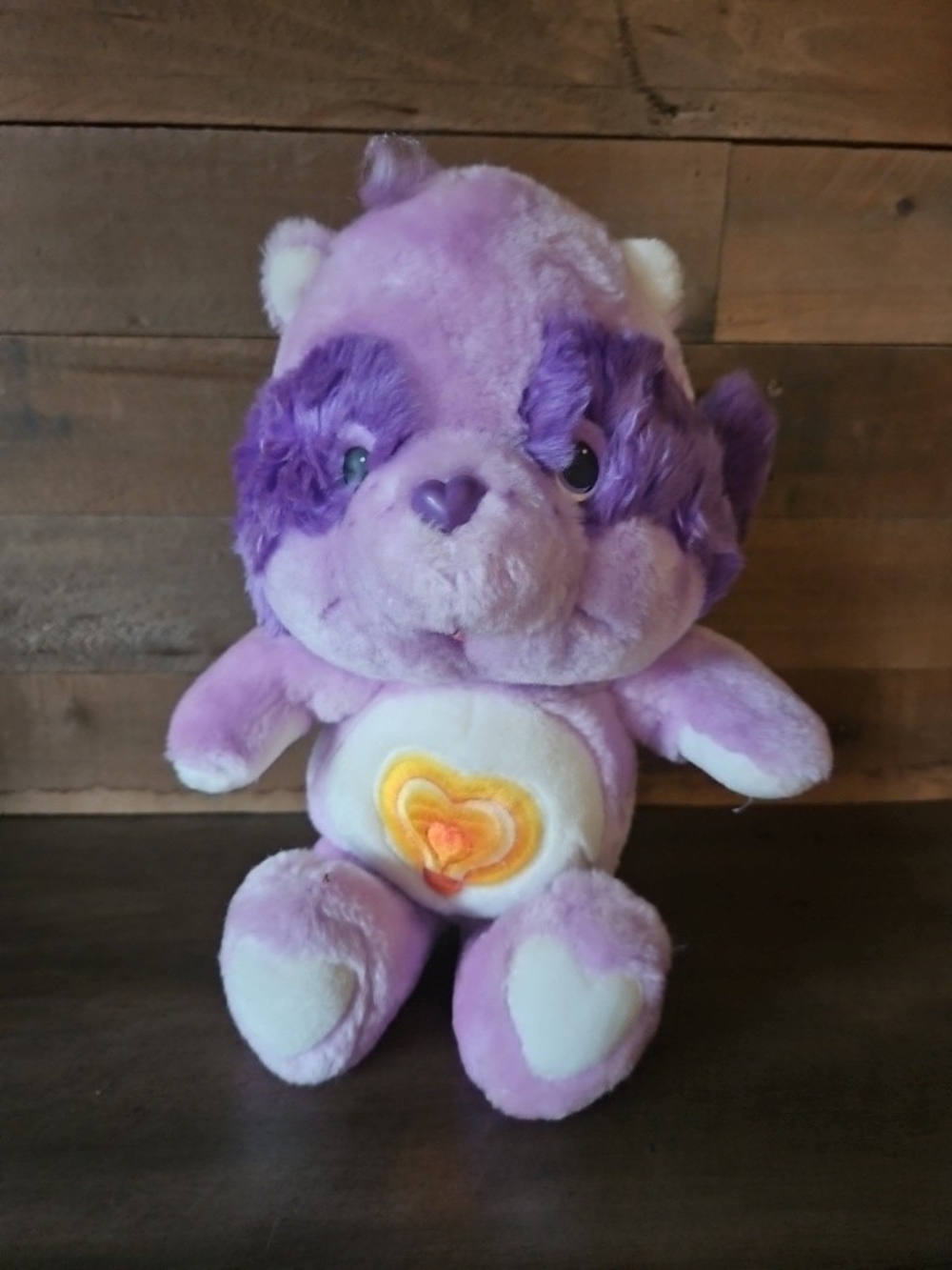 Vintage KENNER 1984 CARE BEARS Cousins Purple Light Heart Raccoon